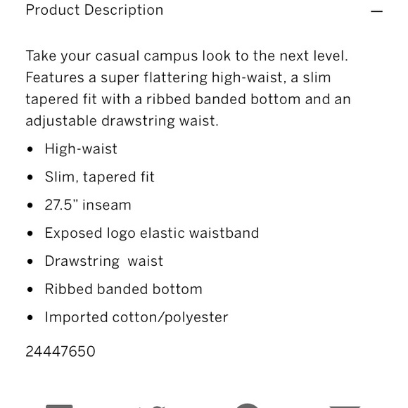 💕VS PINK BLACK & LEOPARD HIGHWAIST SKINNY JOGGERS - Picture 7 of 8